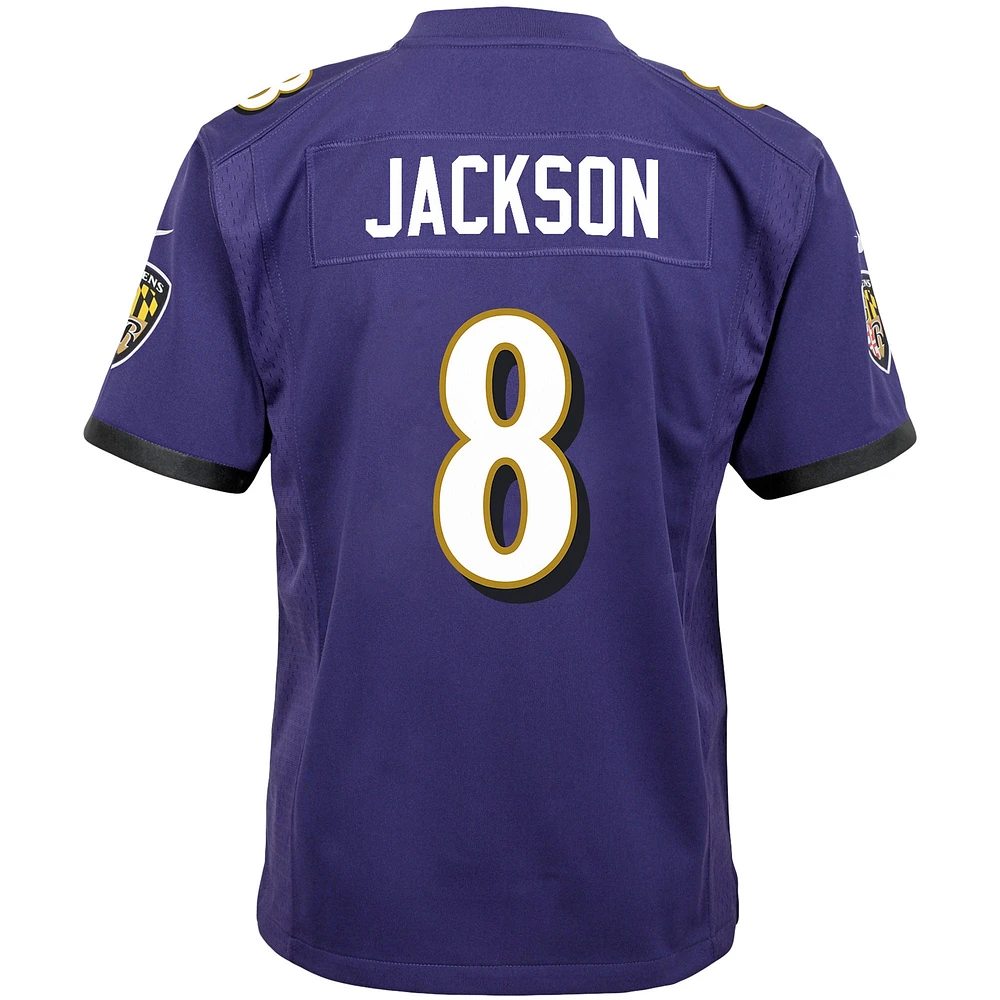 Youth Nike Lamar Jackson Purple Baltimore Ravens Game Jersey