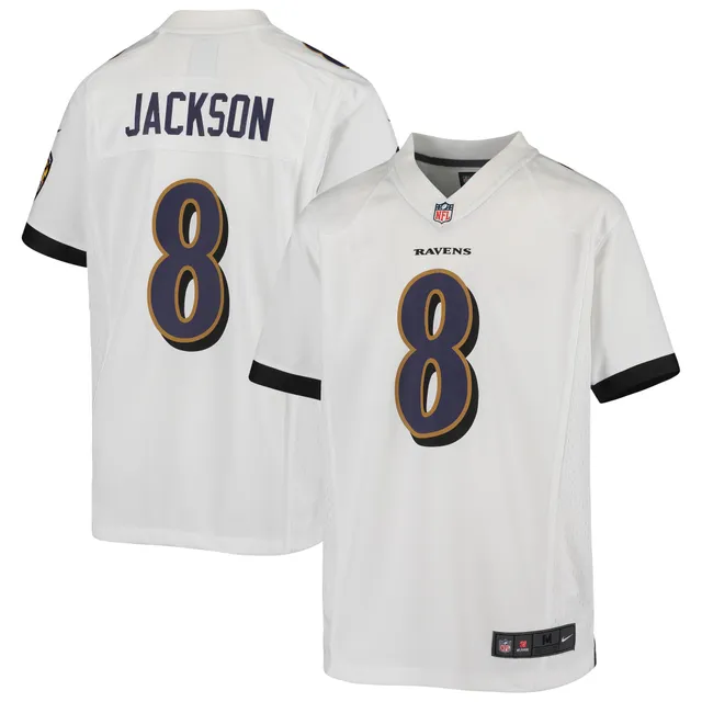 Nike Men's Baltimore Ravens Lamar Jackson #8 Atmosphere Grey Game Jersey