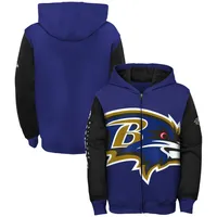 Outerstuff Youth Purple Baltimore Ravens Team Logo Pullover Hoodie