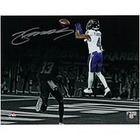 Zay Flowers Baltimore Ravens Autographed 11" x 14" Touchdown Catch Spotlight Photograph