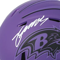 Zay Flowers Baltimore Ravens Autographed Riddell Rave Speed Mini Helmet 