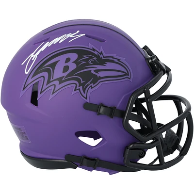 Zay Flowers Baltimore Ravens Autographed Riddell Rave Speed Mini Helmet 