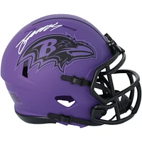 Zay Flowers Baltimore Ravens Autographed Riddell Rave Speed Mini Helmet 