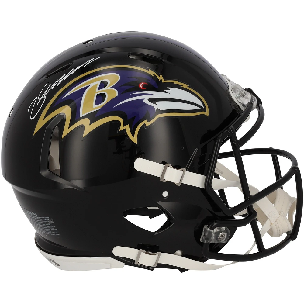 Casque de vitesse authentique autographié par Zay Flowers des Baltimore Ravens