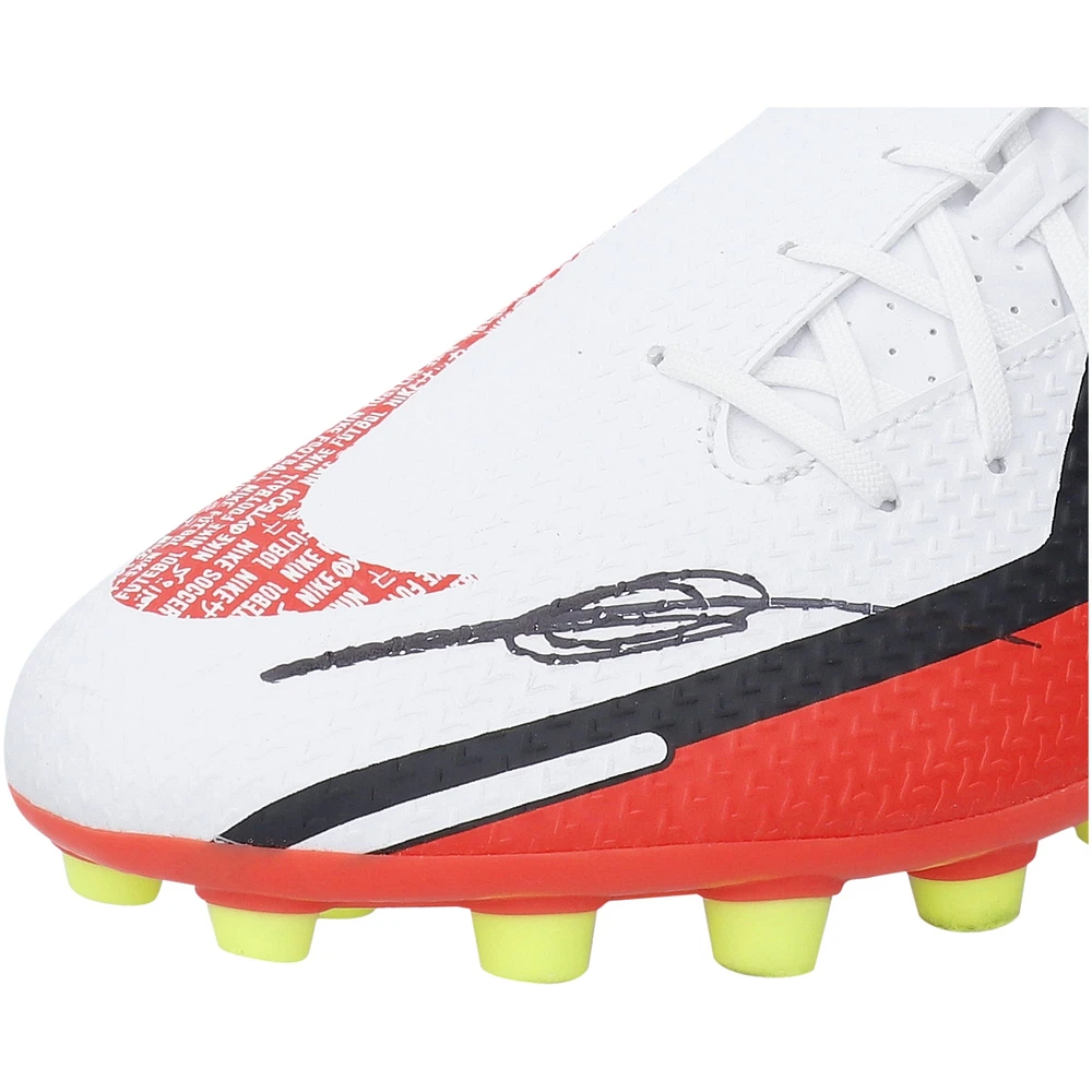 Ansu Fati Barcelona Autographed White Yellow and Orange Nike Phantom Cleat