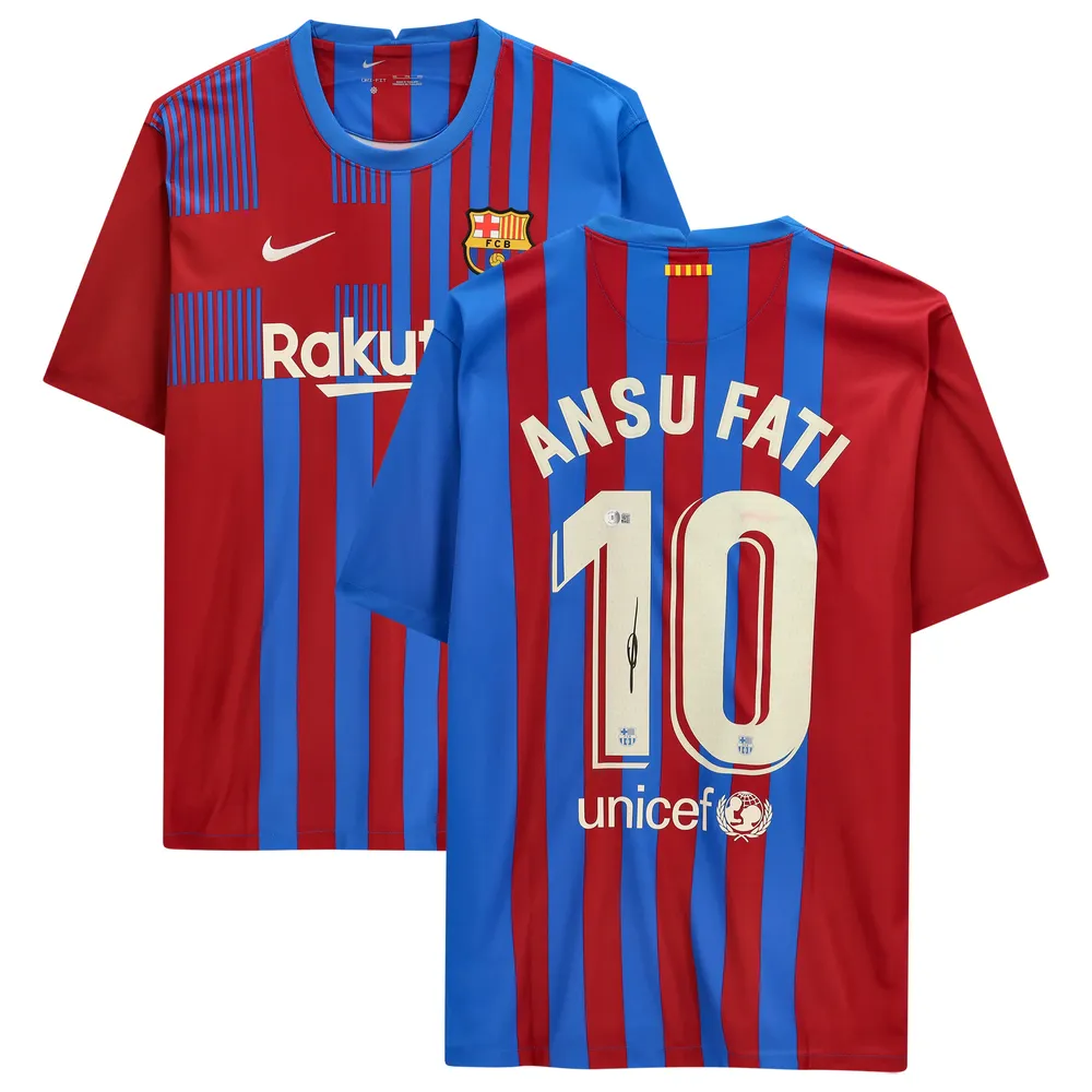 Lids Ansu Fati Barcelona Fanatics Authentic Autographed Nike Jersey -  Red/Blue