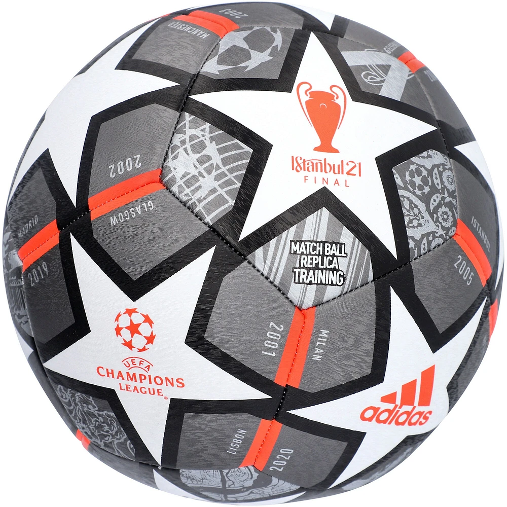 Icons Shop Limited Patrick Kluivert Barcelona Autographed 2021 UEFA Champions League 20th Anniversary Soccer Ball