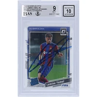 Lamine Yamal Barcelona Autographed 2023-24 Panini Donruss Optic #177 Beckett Fanatics Witnessed Authenticated 9/10 Rookie Card 