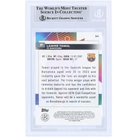 Lamine Yamal Barcelona Autographed 2023-24 Topps Finest UEFA Club Competition #50 Beckett Fanatics Witnessed Authenticated Rookie Card