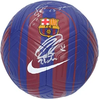 Lionel Messi & Zlatan Ibrahimovic Barcelona Autographed Nike Home Academy Soccer Ball 