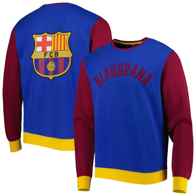 Sweatshirt Homme Bleu Barcelona Retro Pullover