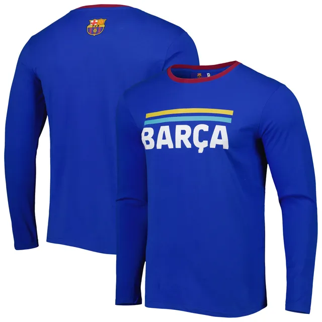 Barcelona Slogan Relaxed Long Sleeve T-Shirt - Aqua