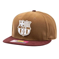 Casquette Homme Barcelona Cognac Ajustée Marron