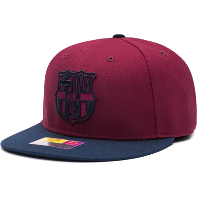 Barcelona America's Game Fitted Hat - Burgundy/Navy