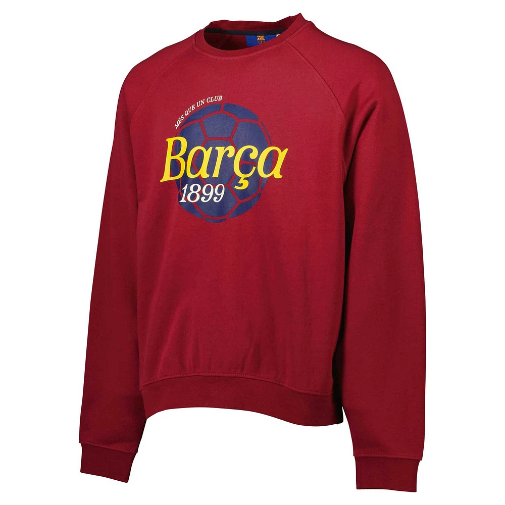 Sweatshirt Homme Bordeaux Barcelona Foundation Oversize Raglan