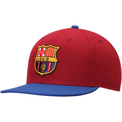 Barcelona Fi Collection Team Snapback Adjustable Hat - Burgundy/Blue