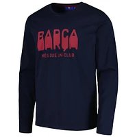 Men's Navy Barcelona Heavy Long Sleeve T-Shirt