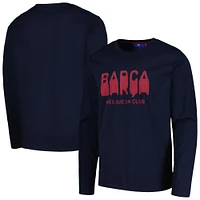 Men's Navy Barcelona Heavy Long Sleeve T-Shirt