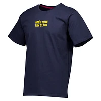 T-shirt décontracté épais bleu marine Barcelona pour hommes