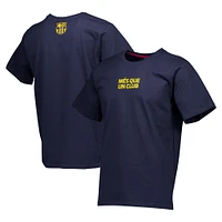 T-shirt décontracté épais bleu marine Barcelona pour hommes