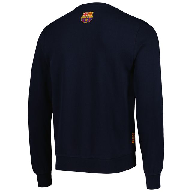 Sweatshirt Homme Bleu Marine Barcelona Retro