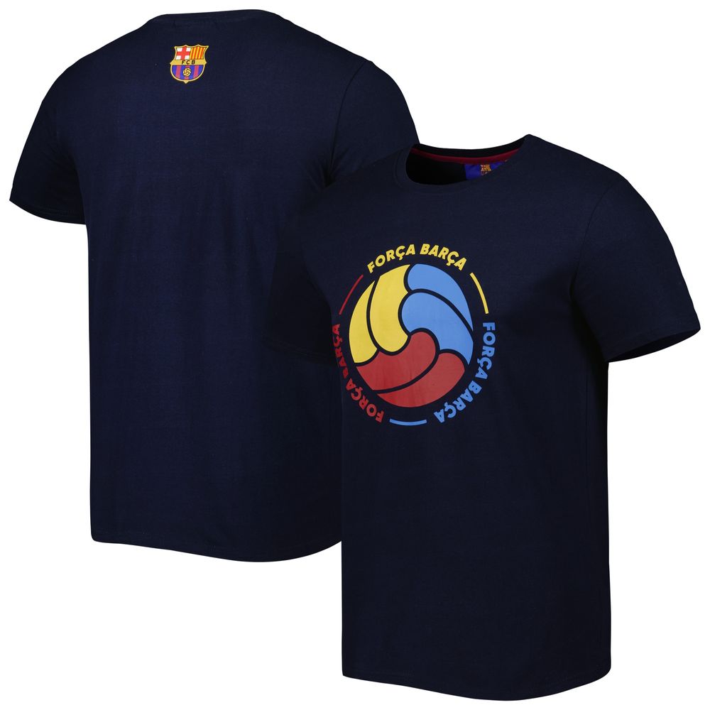 Men's Navy Barcelona Rounded T-Shirt