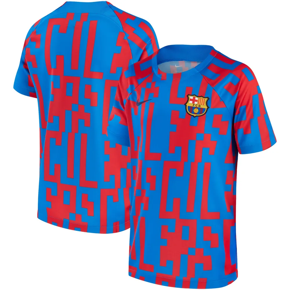 Lids Barcelona Nike 2022/23 Pre-Match Top - Blue