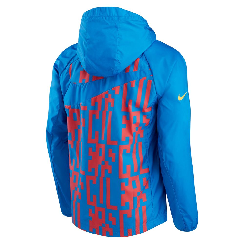 Men's Nike Blue Barcelona AWF Raglan Full-Zip Jacket