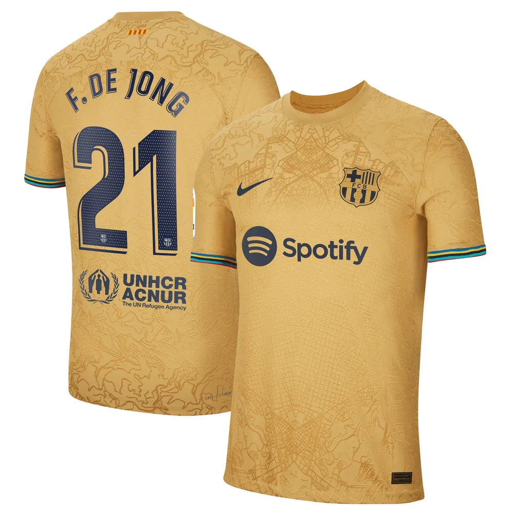 Lids Frenkie de Jong Barcelona 2022/23 Authentic Player Jersey - Yellow | Brazos Mall