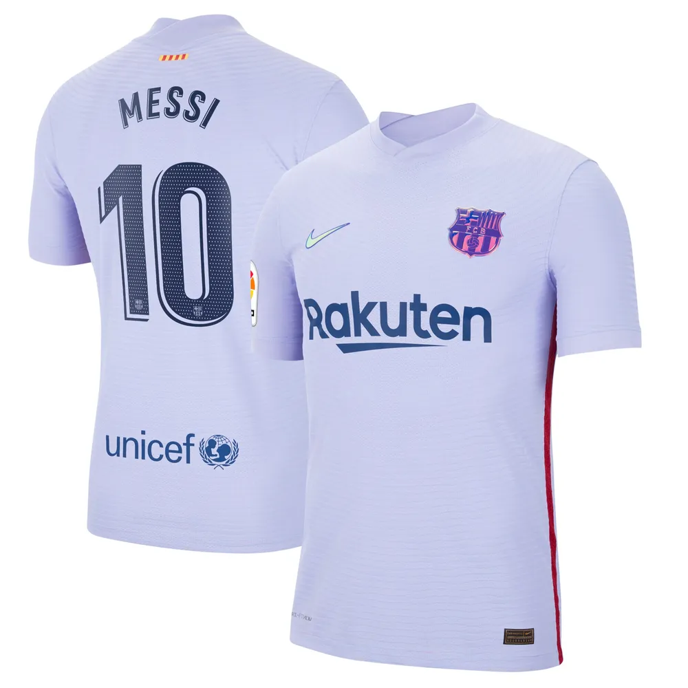Forensische geneeskunde elk Koninklijke familie Lids Lionel Messi Barcelona Nike 2021/22 Away Match Authentic Player Jersey  - Purple | The Shops at Willow Bend