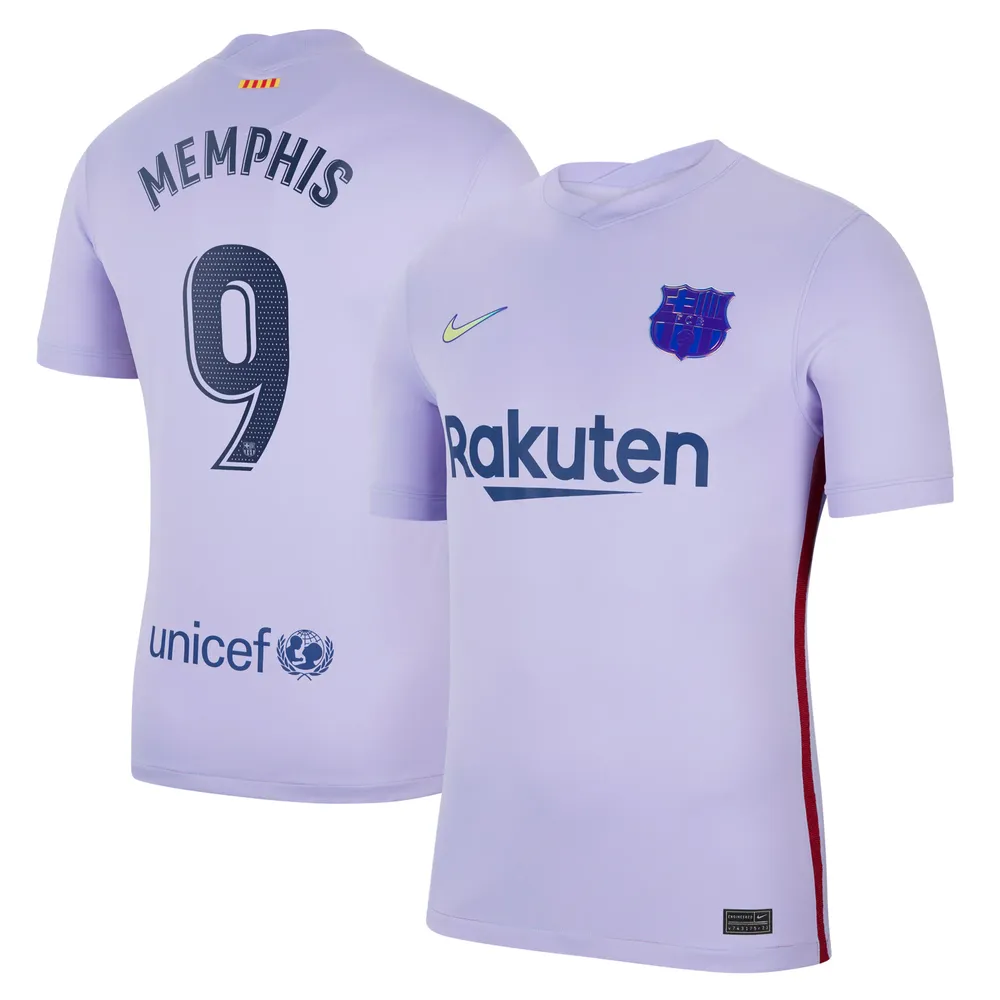 Lids Memphis Depay Barcelona Nike Away Player Jersey Purple The Shops at Willow Bend
