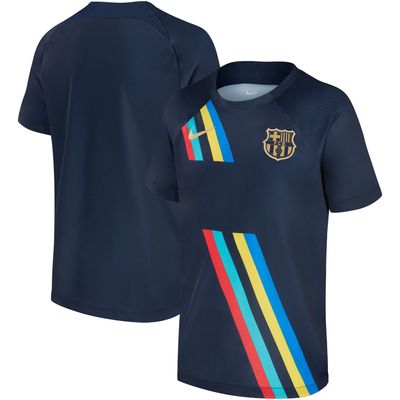 Men's Nike Navy Barcelona 2022/23 Away Pre-Match Top