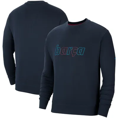 Barcelona Nike Club Pullover Sweatshirt - Navy