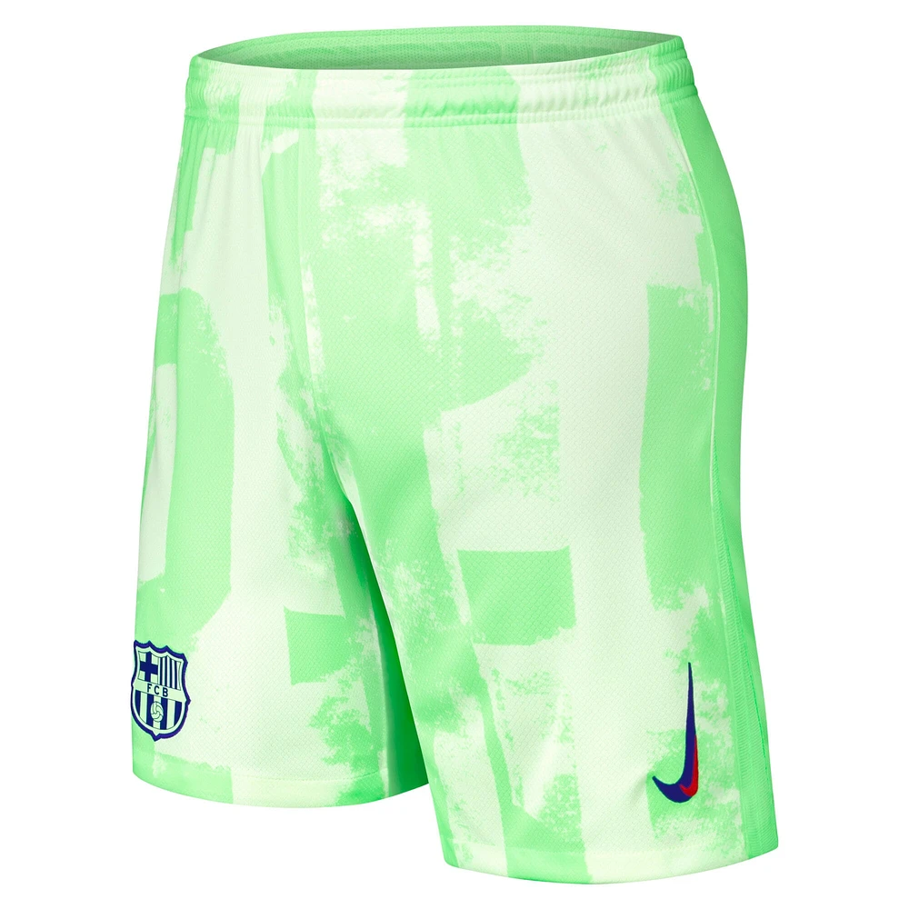 Men's Nike Neon Green Barcelona 2024/25 Third Stadium Shorts