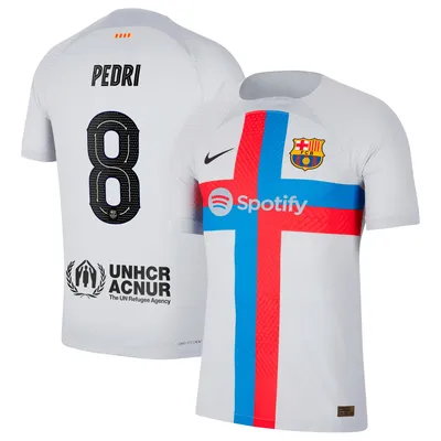 Pedri Barcelona Nike 2022/23 Third Vapor Match Authentic Player Jersey - Gray