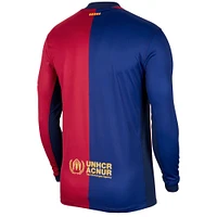 Men's Nike Royal Barcelona 2024/25 Home Long Sleeve Replica Jersey