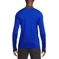 Haut à enfiler Nike Royal Barcelona 2024/25 Strike Drill Performance quart de zip pour homme