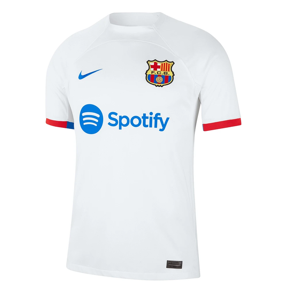 Men's Nike  White Barcelona 2023/24 Away Stadium Replica Jersey