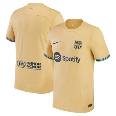 Barcelona Nike 2022/23 Away Replica Blank Jersey - Yellow
