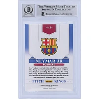 Neymar Jr. Barcelona Autographed 2015 Panini Donruss Pitch Kings #21 BAS Authenticated 10 Card