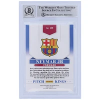 Neymar Jr. Barcelona Autographed 2015 Panini Donruss Pitch Kings #21 BAS Authenticated 10 Card