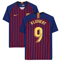 Patrick Kluivert Barcelona Autographed 2018-19 Home Jersey