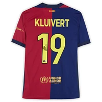 Patrick Kluivert Barcelona Autographed 2024-25 Red/Blue Home Nike Jersey - BAS
