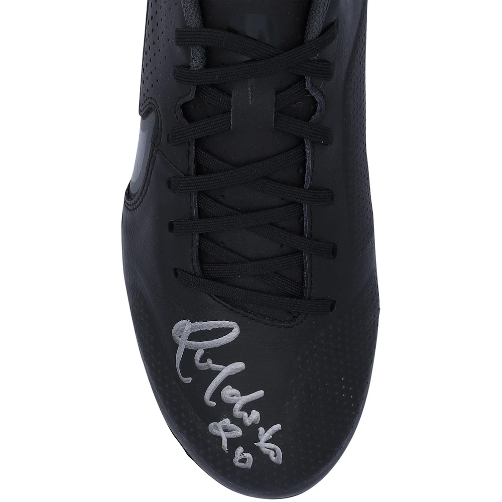 Ronaldinho Barcelona Autographed Tiempo Black Nike Soccer Cleat - BAS