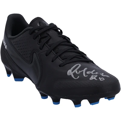 Ronaldinho Barcelona Autographed Tiempo Black Nike Soccer Cleat - BAS