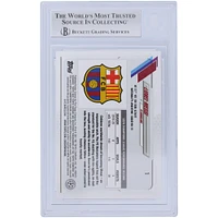 Topps Lionel Messi Barcelona Autographed 2020-21 Topps Chrome UCL #1 BAS Authenticated Card