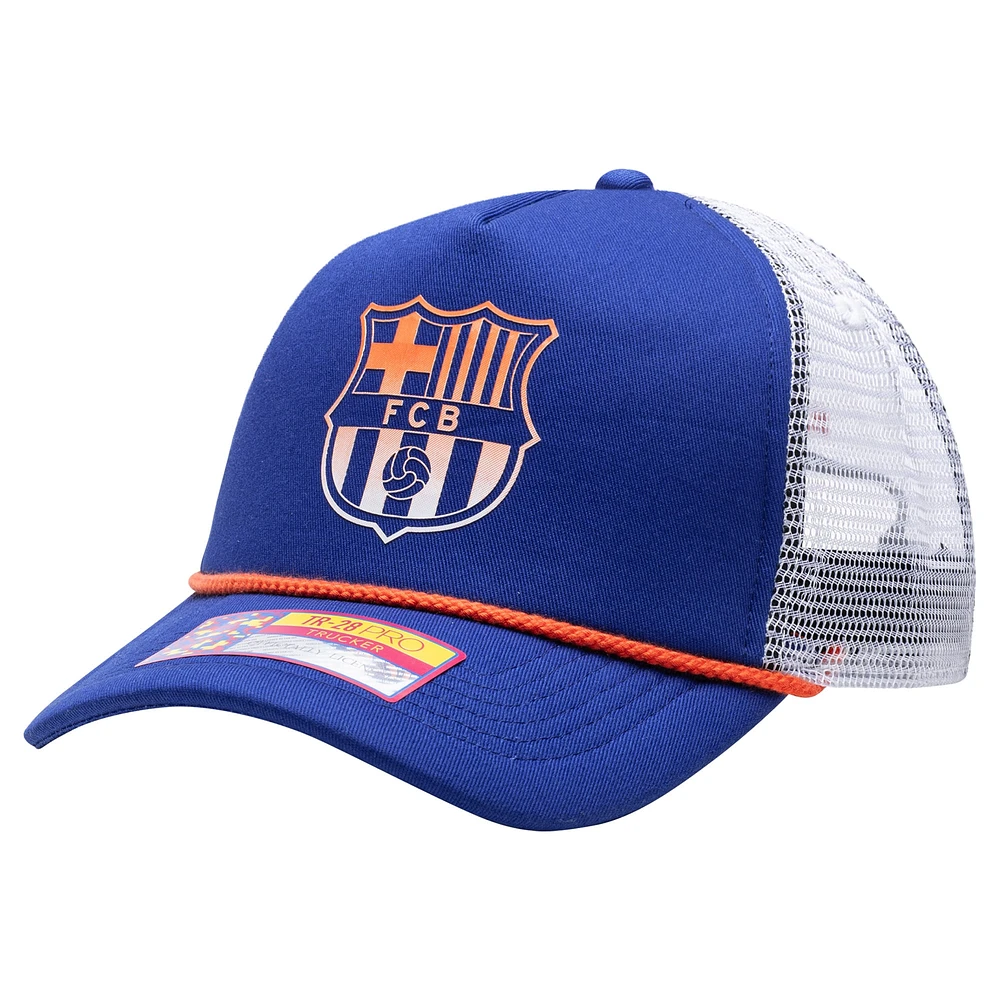 Unisex Blue Barcelona Serve Trucker Adjustable Hat