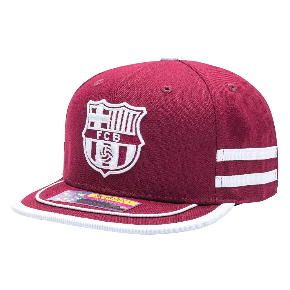 Unisex Red Barcelona Offshore Snapback Hat