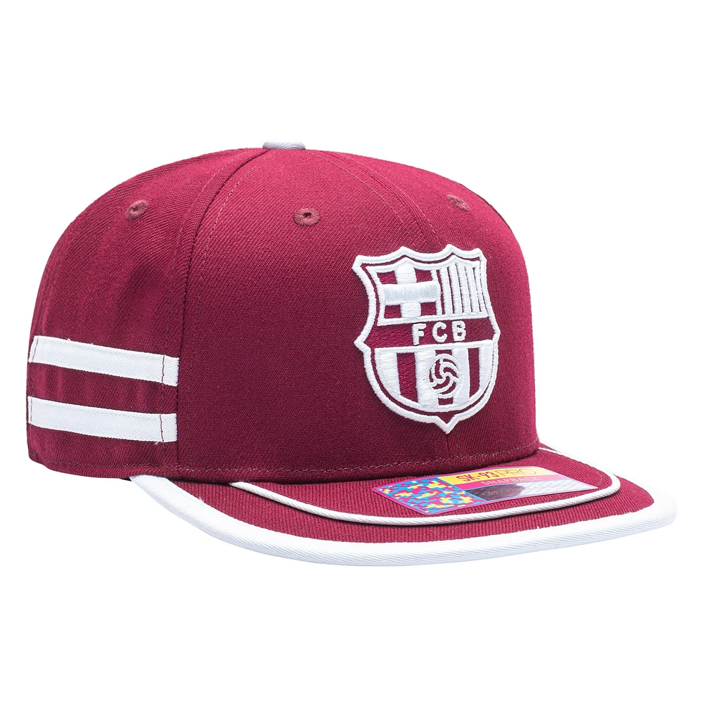 Unisex Red Barcelona Offshore Snapback Hat