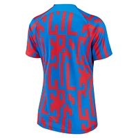 Women's Nike Blue Barcelona 2022/23 Pre-Match Home Performance Top